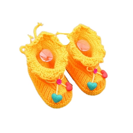 

Ymiytan Newborn Toddler Ankle Boot Pull On Soft Shoe Cartoon Sock Boots Walking Winter Bootie Lightweight First Walkers Booties Yellow Bow