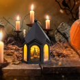 thumbnail image 2 of Dmlowu Halloween Lantern Lights, 3x4" Black Halloween Decorations Led Lantern, Spooky Vintage Lantern for Holiday Party Halloween Decoraions Outdoor & Indoor, 2 of 7