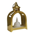 thumbnail image 2 of Linterna de vela LED, centro de mesa decorativo, linterna decorativa colgante clásica, pequeña linterna colgante para festival, patio, fiesta Oro, 2 of 9