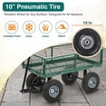 thumbnail image 6 of Heavy-Duty Garden Utility Cart with Removable Sides and 180° Rotating Handle – 500 LBS Capacity, Green, 34"D x 18"W x 21"H, 6 of 7