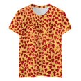 thumbnail image 5 of Jamsmile Women T-Shirts Classic Camouflage Print Short Sleeved Color Block T Shirts Casual Round Neck Soft Loose Tee Shirts, 5 of 5