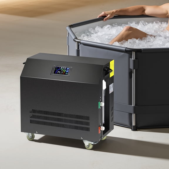 JHKNNK 1150W Smart Water Chiller, 3℃-40℃ Portable Ice Bath Chiller with WiFi APP Control, Built-in Filter Ozone Circulation Pump for Cold Plunge Hydroponics Tub Cooling