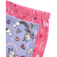 thumbnail image 3 of Sweet & Sassy Girls' Snug Fit Pajama Set - 4 Piece Sleep Shirt and Pajama Pants, Scrunchie (7-16), 3 of 7