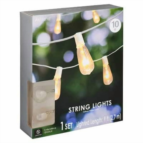 8 Pack: 10ct. Edison String Lights with White Cord by Ashland