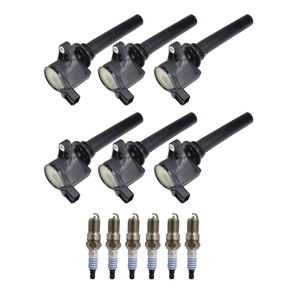 6 ISA Ignition Coils and 6 Motorcraft Spark Plugs Compatible with  2001-2011 Mazda Tribute FD502