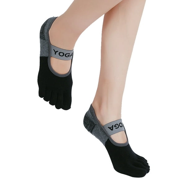 Yoga Socks with Non Slip Grips Cotton Pilates Socks Non Skid 