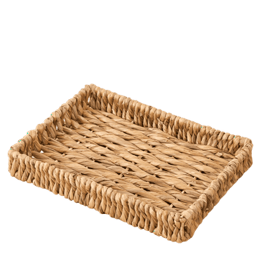 Abbot Water Hyacinth Woven Rectangular Kitchen and Serving Trays (Set of 2)