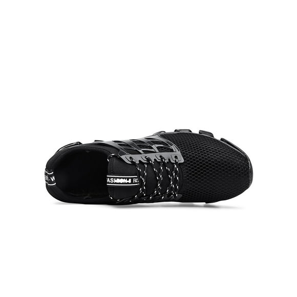 Woobling Womens Athletic Shoes Sport Sneakers Lace Up Running Shoe Comfort Sneaker Mens Lightweight Fitness Workout Trainers Black 42 (male)