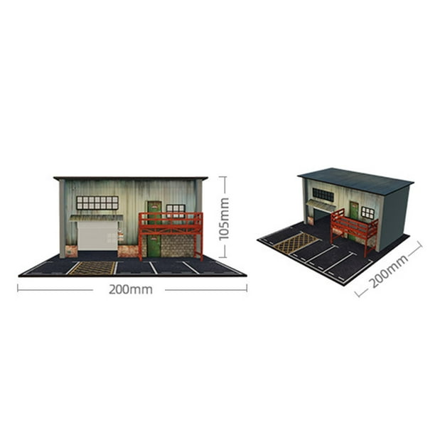 ☆ 1/64 Creative Garage Board ③ 1:64 Scale Car Garage Diorama Layout,City DIY Model Desktop