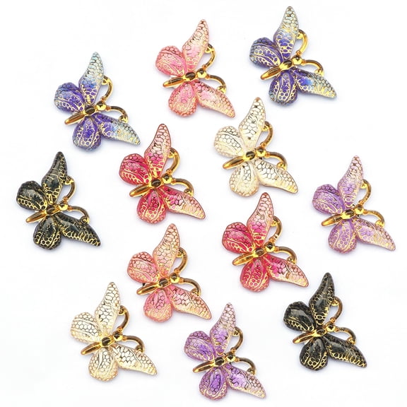 Decorative Fridge Magnets, 12Pcs 3D Butterfly Strong Refrigerator Magnets, Versatile Magnets for Whiteboard Locker Cabinet Dishwasher, Secure Hold for Notes Photos, Multicolor