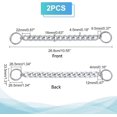 2pcs 26.8cm Long Purse Strap Extender Replacement Chains Acrylic Purse