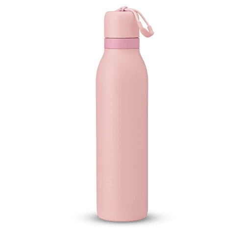 Termo Owala FreeSip Twist de 24oz (710ml) de acero inoxidable térmico, Color Rose quartz