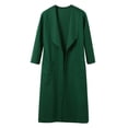 thumbnail image 5 of Women's Trench Coat Elegant Plain Warm Transition Coat Winter Jacket Long Sleeve Autumn Winter Women's Jacket Lapel Coat Casual Jackets with Belts for Women Womens Ripped Distressed Casual Long Sleeve, 5 of 8
