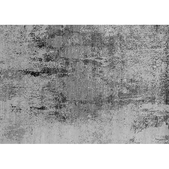 Ahgly Company Indoor Rectangle Oriental Gray Industrial Area Rugs, 2' x 3'