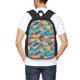 thumbnail image 4 of Fotbe Colorful Fish 1 Mochila para Hombre y Mujer - Tela Oxford 600D Resistente - Mochila Impermeable de Gran Capacidad para Escuela, Viajes y Senderismo, 4 of 6