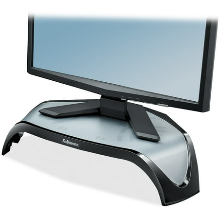 Fellowes Adjustable Monitor - Fellowes, FEL8020101, Smart Suites Series Corner Monitor Riser, 1 Each, Black,Gray