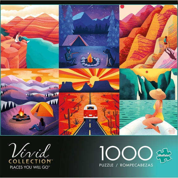 Buffalo Games 1000-Piece Vivid Collection Places You Will Go Jigsaw Puzzle