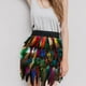 thumbnail image 1 of Mini de plumas para mujer, traje de cintura media elástica, ropa, vestido, de línea, moda para fiesta, Cosplay, actuación, Festival de 38cmx50cm Macarena Minifalda, 1 of 8