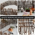 thumbnail image 4 of GOOHOCHY Miniature Fence for Fairy Garden Made of PVC Brown Color Great for Decor Use 10 Pieces, 4 of 6