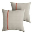 thumbnail image 2 of Humble and Haute Humble + Haute Sunbrella Cast Silver and Canvas Melon Small Flange Indoor/ Outdoor Square Pillow, Set of 2 18 in h x 18 in w, 2 of 5