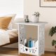 thumbnail image 5 of Mesita de noche, mini mesa de centro, mesa auxiliar para sofá, mesita de noche pequeña para dormitorio, almacenamiento y organización del hogar, estante de noche pequeño de PVC para dormitorio, 5 of 6