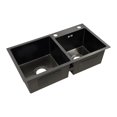 thumbnail image 6 of Laundry Sink with Cabinet & Pull-Out Faucet, Kitchen Sink Cabinet with Draining Basket, Stainless Steel Double Bowl Utility Sinks, Wash Station Tub for Kitchen, Laundry Room (Black), 6 of 7