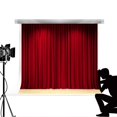 thumbnail image 1 of BSDHOME Polyester Red Curtain Photography Background Stage Backdrop for Kids Show Studio Fond Photos 7x5ft, 1 of 4