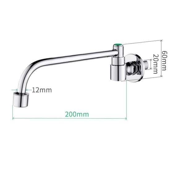 Kitchen faucet basin faucet single cold wall mounted rotating faucet 20/25/30cm