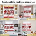 thumbnail image 5 of Valentine's Day Kitchen Curtains Window Panels, Red Love Heart Eucalyptus Leaves Insulated Window Treatment Curtain, Grommet Curtains for Bedroom/Living Room/Bathroom, 2 Piece 52"Wx72"L, 5 of 8