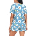 thumbnail image 2 of joogoo Women's Pajama Set Daisies and Rainbows Short Sleepwear Loungewear with Pockets M, 2 of 7