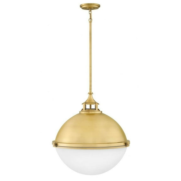 3 Light Large Orb Chandelier in Traditional-Industrial Style 22 inches Wide By 23 inches High-Satin Brass Finish Bailey Street Home 81-Bel-3003711