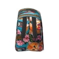 thumbnail image 3 of Goofa Whimsical Cats and Flowers Scene Pattern Double Layer Pen Pencil Case, Protective Large Capacity Storage Organizer Pen Pouch, Office College Supplies for Teens Adults, 3 of 7