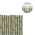thumbnail image 5 of Yayeee Shower Curtain with Hooks 72"x72" Waterproof Fabric Bathroom Hanging Decor, Green Stripe Flowers, 5 of 5