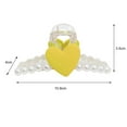 thumbnail image 5 of SPRING PARK 3pcs Heart Imitation Pearl Hair Claw Clips Hair Jaw Clips Barrettes Hair Claw Clamps Hair Accessories for Women Girls, 5 of 8