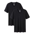 thumbnail image 1 of CYZ Mens 2-PK Cotton Stretch V-Neck Fitted T-Shirt, 1 of 1