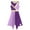 Purple&Light Purple, variant on iiniim Women Metallic Color Block Dancewear Sleeveless Asymmetrical Hem Dance Dress Pink&Brown XXL
