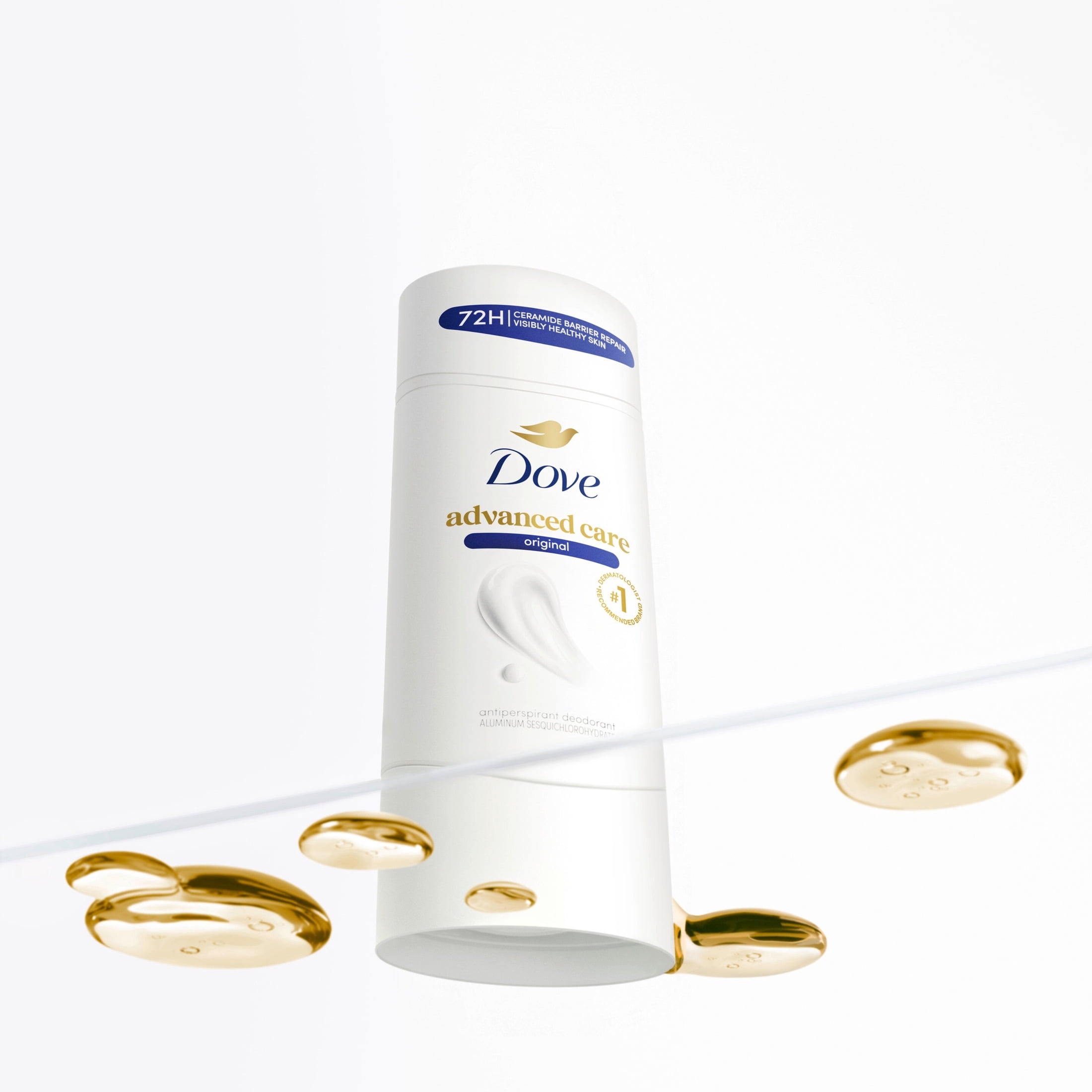 Dove Advanced Care Antiperspirant Deodorant Stick For Helping Repair Skin Barrier After Shaving, Original Clean With 72-Hour Sweat & Odor Protection, 2.6 oz
