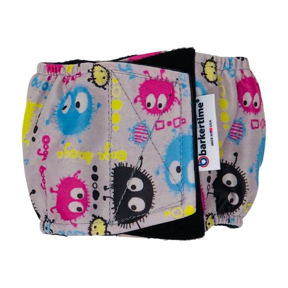 Barkertime Little Monster on Gray Dog Belly Band