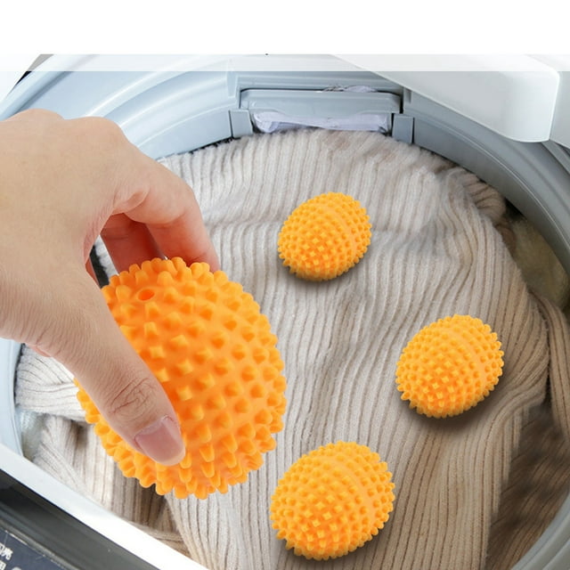 Boule de Séchage Réutilisable, 4 Pcs/ensemble Boules de Séchage Ovales Réutilisables Orange Boules de Séchage Orange Performance Élevée