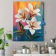 thumbnail image 4 of Qisvanset 12x16 Inch 2D Flat Framed Canvas Art, White Lily Pop Art Spring Summer Colorful TV Home Wall Decor, 4 of 5