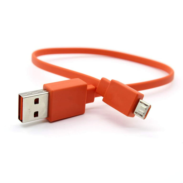 Aiivioll MicroUSB Charging Cable Compatible with JBL Wireless Bluetooth  Speaker SOUNDGEAR GO/Charge 2 /Flip 2 /Flip 3/Pulse 2 /Micro/Trip/Charge/Charge  2 Plus Speaker (Orange/30cm) 