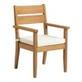 thumbnail image 5 of Linon Barlow 5Pc Set Teak Outdoor Table with 4 Chairs & Cushions in Natural, 5 of 17