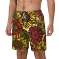 thumbnail image 2 of Balery Sunflower Mens Swim Trunks Swim Shorts for Men Quick Dry Inseam Beach Shorts with Compression Liner Pocket-Large, 2 of 9