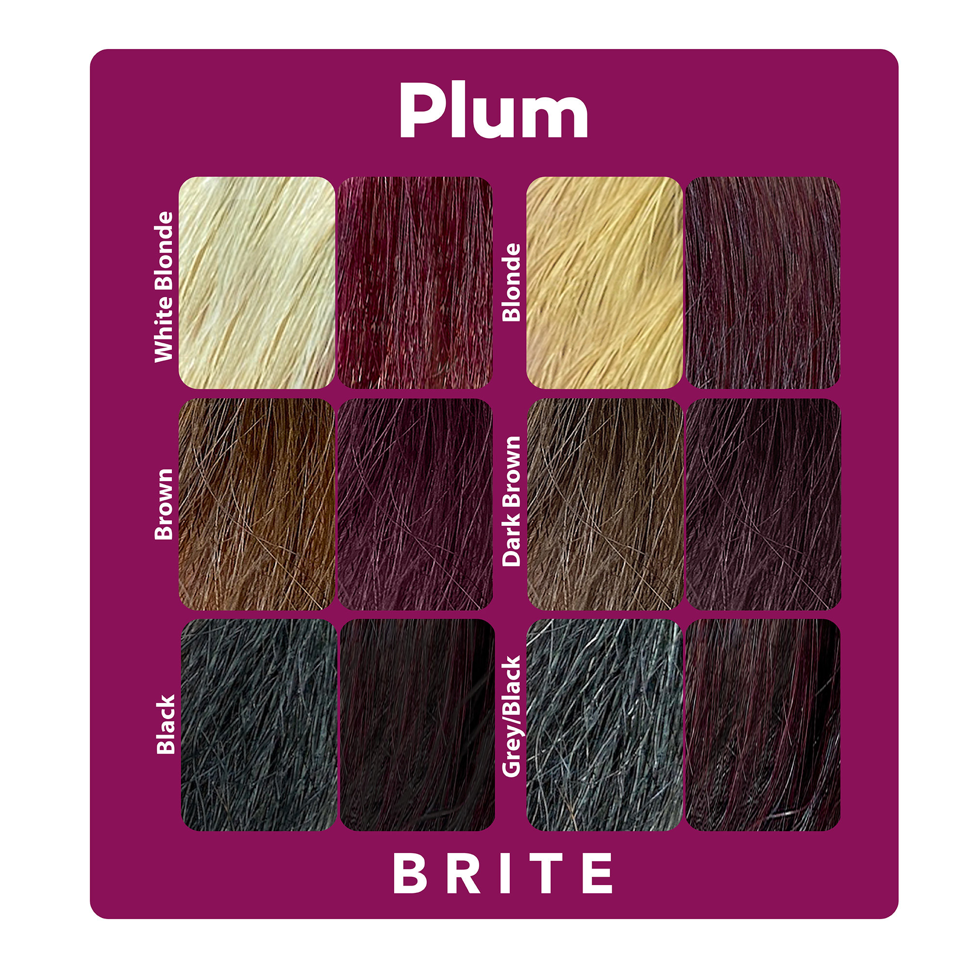 Brite plum hair color