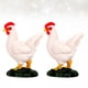 thumbnail image 4 of 2 piezas de adorno de aves de corral artificial Animal de pollo artesanal Modelo de pollo adorable (gallo blanco), 4 of 7
