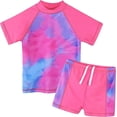 thumbnail image 1 of Teens 2PCS Swimwear Shorts Girls Swimming Costume Swimsuit 3-14Y Kids Pink Swimwear Summer Beach Swimming Clothes for Girl Outfit Sunsuit, 1 of 5