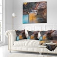 thumbnail image 2 of Designart Slow Motion Virgin River at Zion - Landscape Printed Throw Pillow - 16x16, 2 of 4