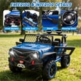 thumbnail image 3 of 24V 2 Seater Ride On Toys for Kids, Ride On Car with Remote Control, Ride On Truck, 4-Wheel Suspension, Soft Start, Bluetooth, Led Lights, Electric Car for Kids Ages 3-8, Gift for Boys Girls - Blue, 3 of 9