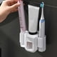 thumbnail image 2 of Ounissouiy Soporte para cepillo de dientes dispensador de de dientes ranura clasificada fácil instalación exprimidor de de dientes apartamento Juegos de accesorios de baño Rosa, 2 of 6