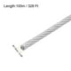 thumbnail image 2 of Cable de alambre de 328 pies (100 m) de acero inoxidable 304 recubierto de vinilo de 1/16" (1.5 mm) con 30 piezas de fundas de aluminio transparentes, 2 of 7